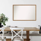 Specchio da parete in legno non smussato da 37" x 25" - Specchio rettangolare moderno in legno con hardware di montaggio