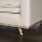 HOMES: Inside + Out Divano Gubera 82" Mid-Century in Tessuto Misto Lino Cotone con Cuscini in Misto Piuma